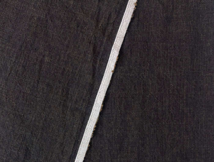 High Twisted Linen Fabric 14s Medium Weight Brown(dark) 8009