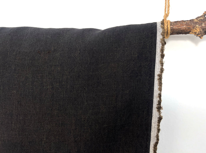 High Twisted Linen Fabric 14s Medium Weight Brown(dark) 8009