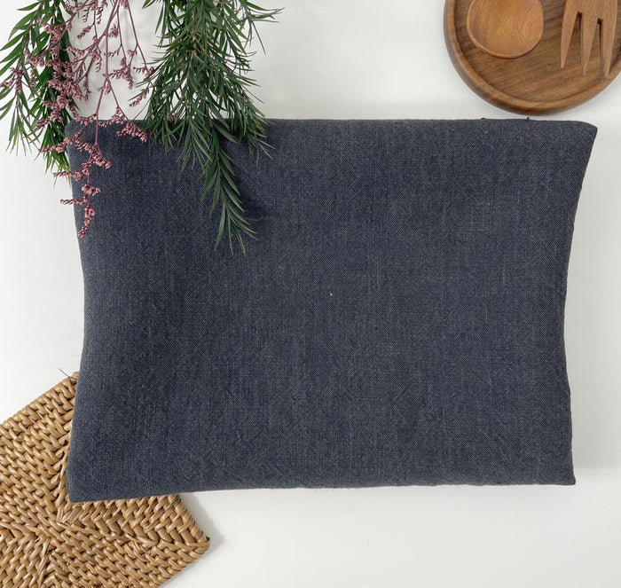 High Twisted Linen Fabric 14s Medium Weight Gray 6863