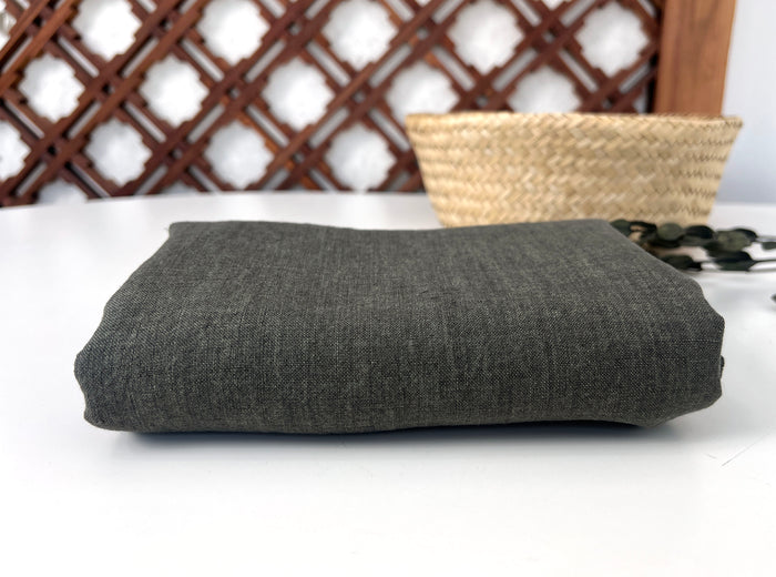 High Twisted Linen Fabric 14s Medium Weight Khaki 8010
