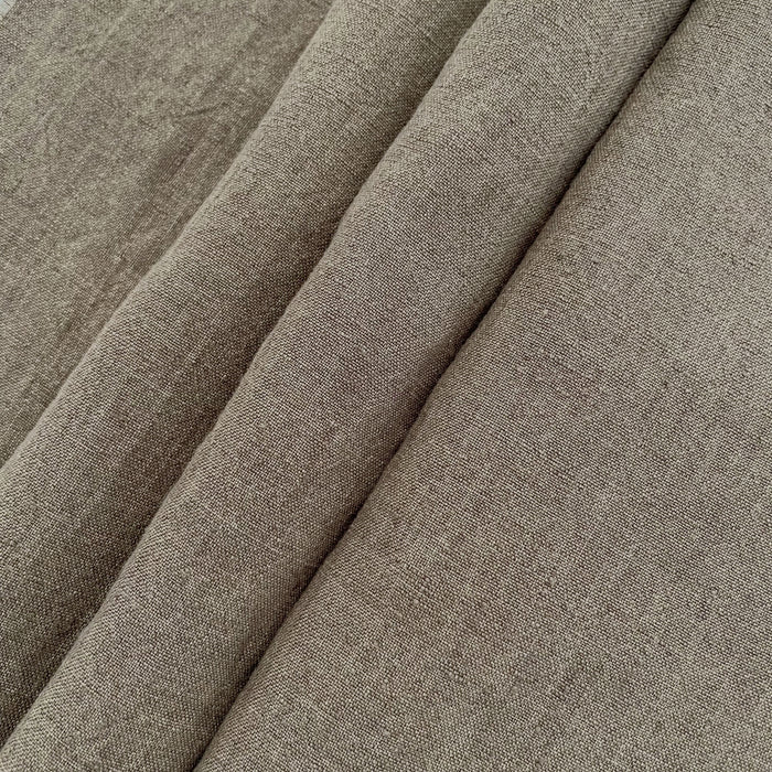High Twisted Linen Fabric 14s Medium Weight Khaki(light) 6311