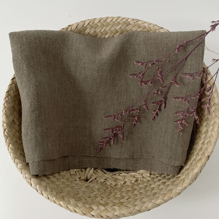 High Twisted Linen Fabric 14s Medium Weight Khaki(light) 6311