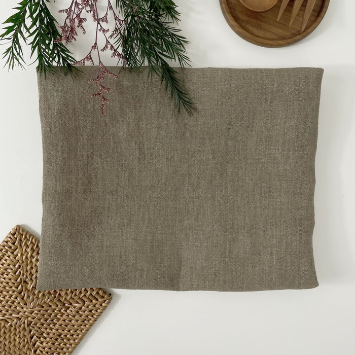 High Twisted Linen Fabric 14s Medium Weight Khaki(light) 6311