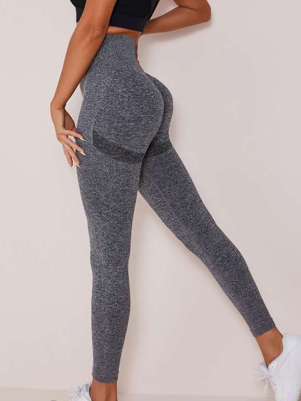 High-waist Skinny Stretch Mesh Stitching Fitness Sportswear