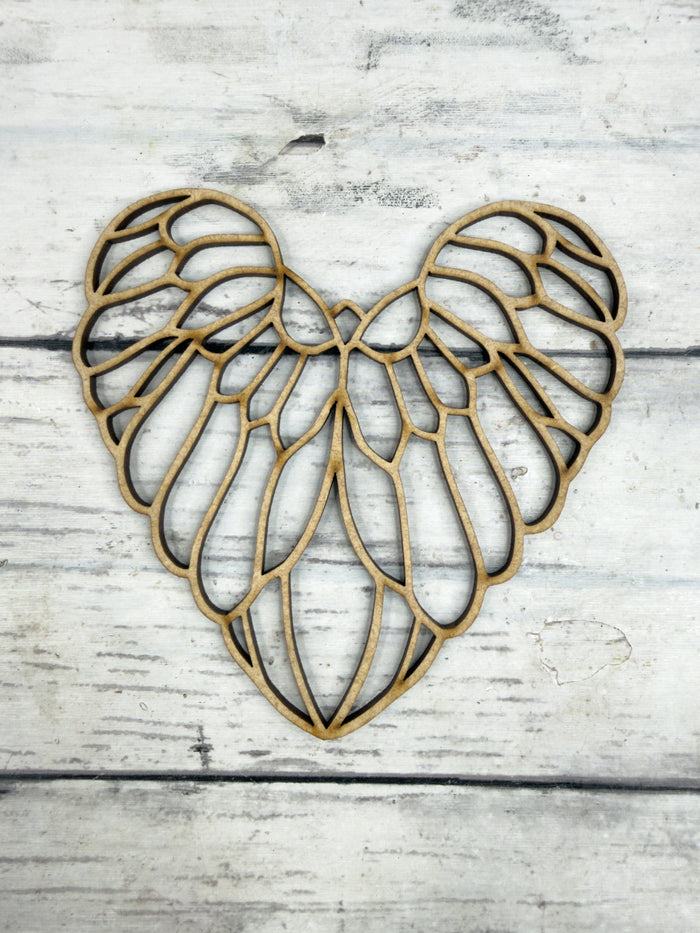 Hollow Angel Wings Heart Ornament DIY