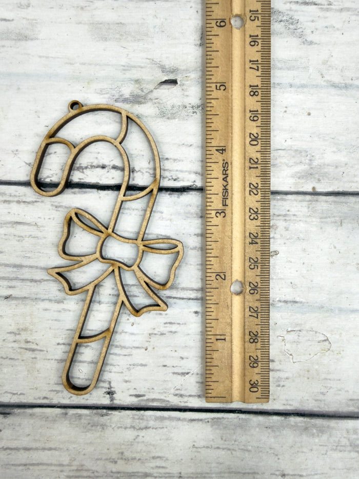 Hollow Candy Cane Bow Ornament DIY