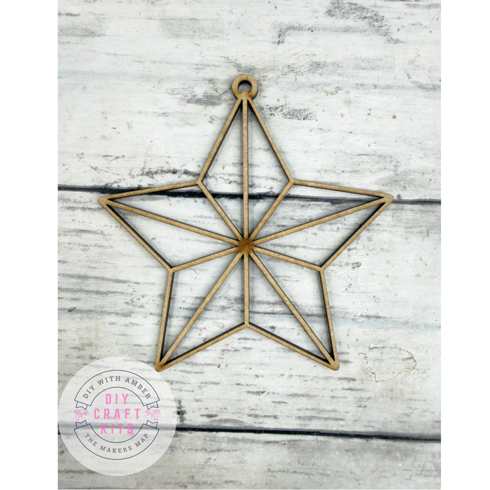 Hollow Christmas Star Ornament DIY