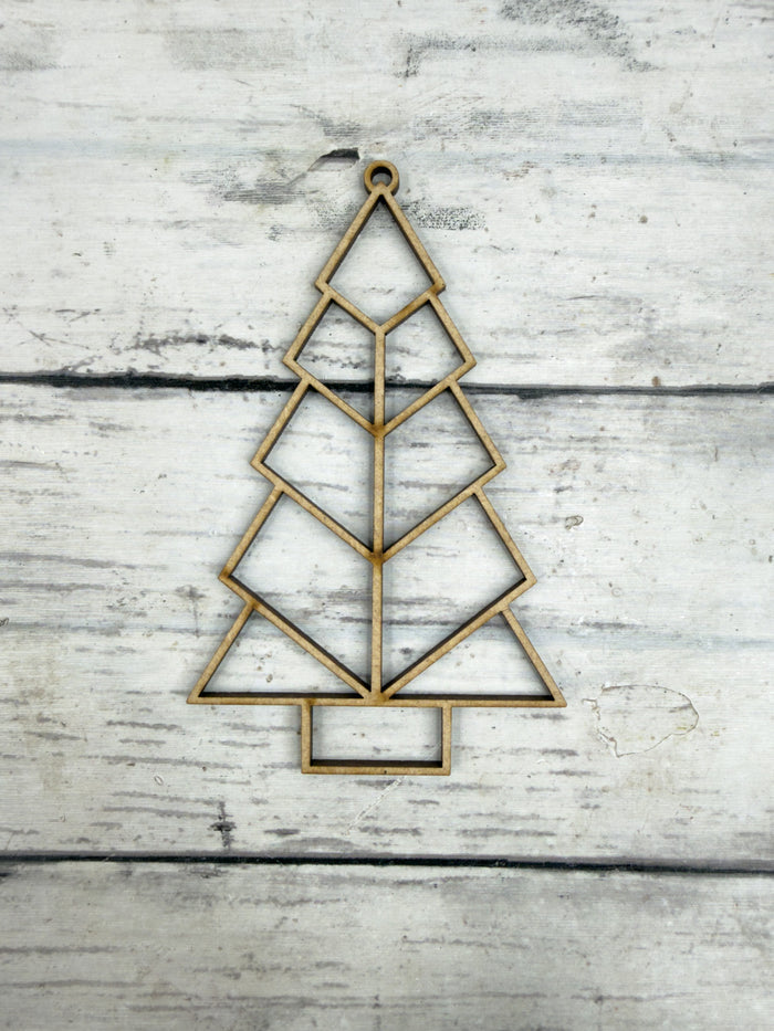 Hollow Christmas Tree Outline Ornament DIY