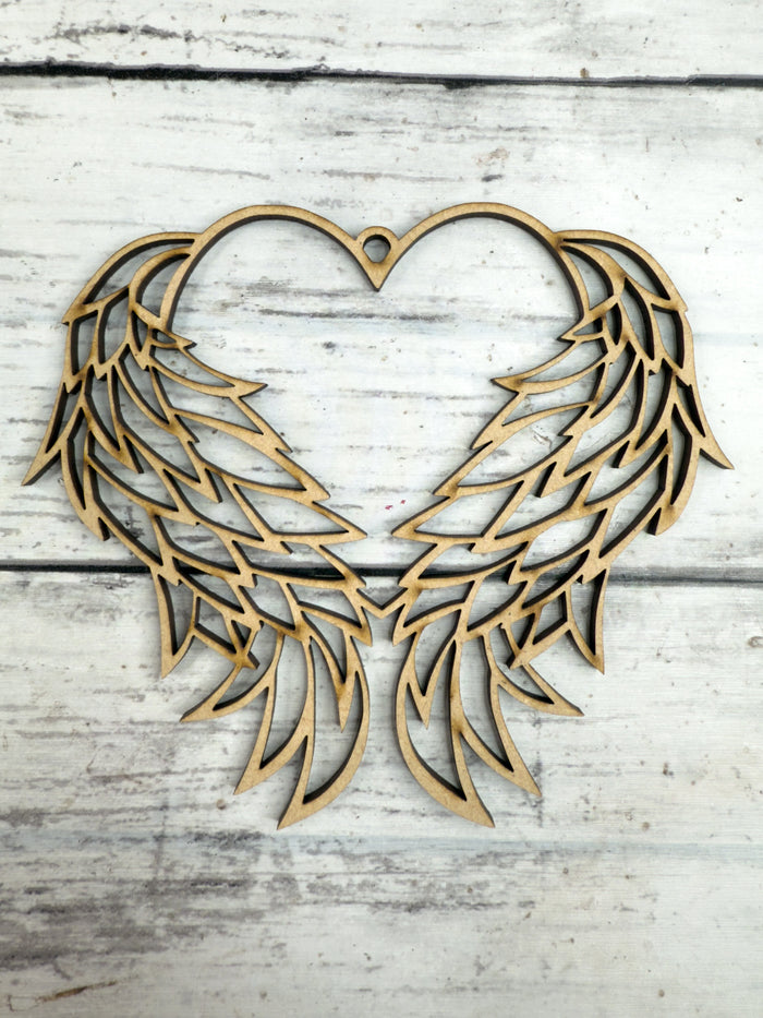 Hollow Heart Wings Ornament DIY