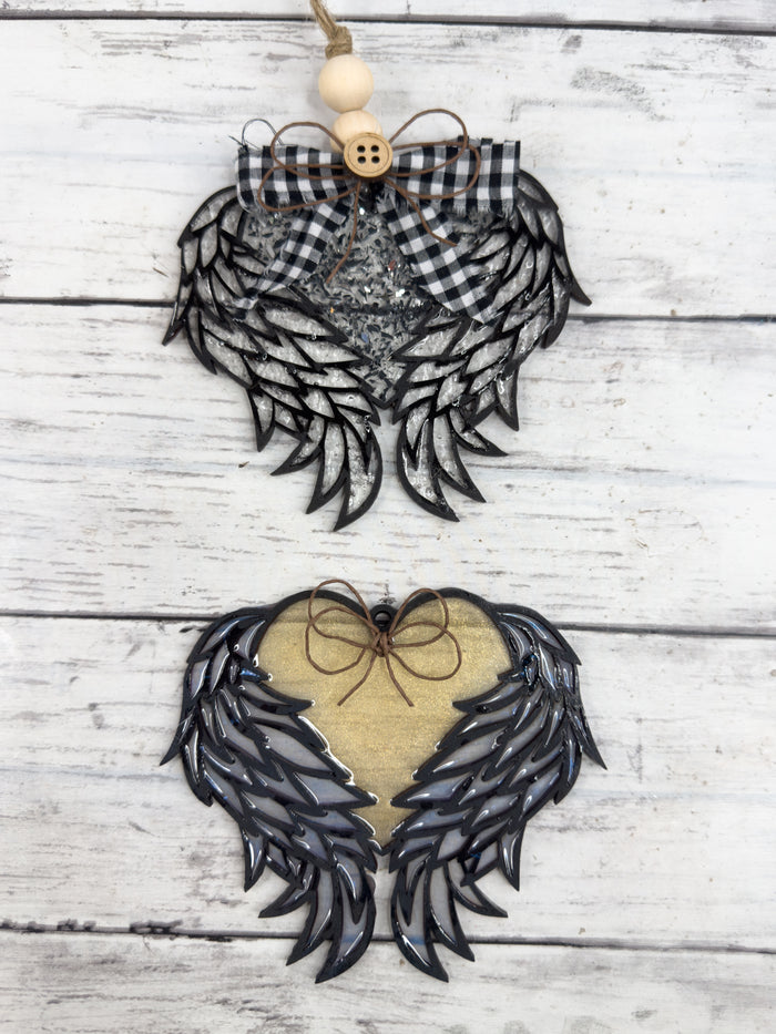 Hollow Heart Wings Ornament DIY
