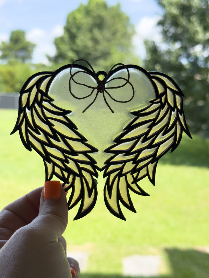 Hollow Heart Wings Ornament DIY