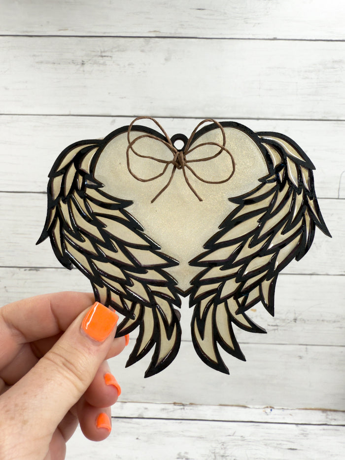 Hollow Heart Wings Ornament DIY