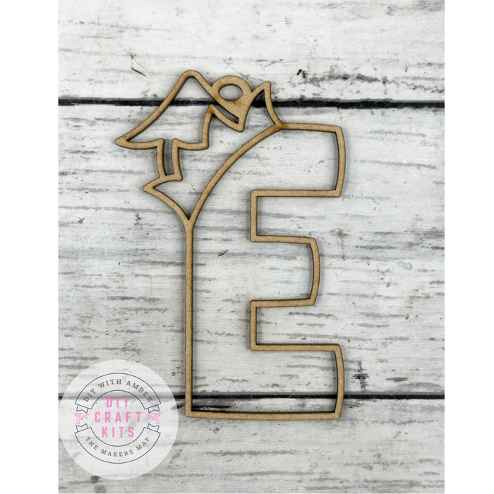 Hollow Letter E Ornament DIY