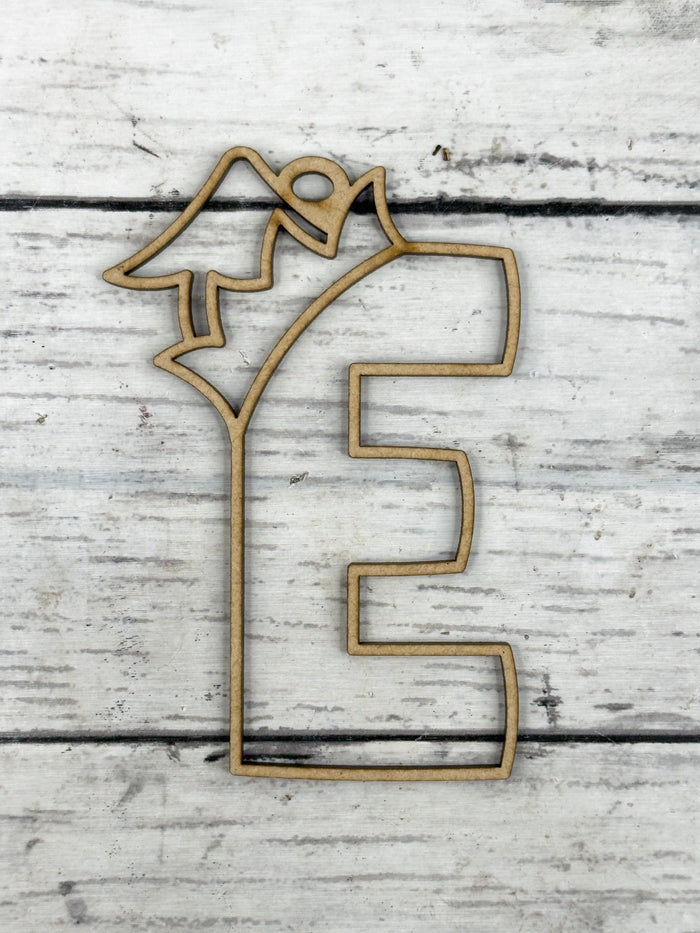 Hollow Letter E Ornament DIY