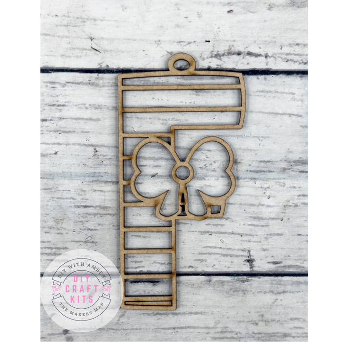 Hollow Letter F Ornament DIY