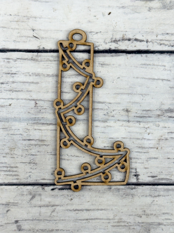 Hollow Letter L Ornament DIY