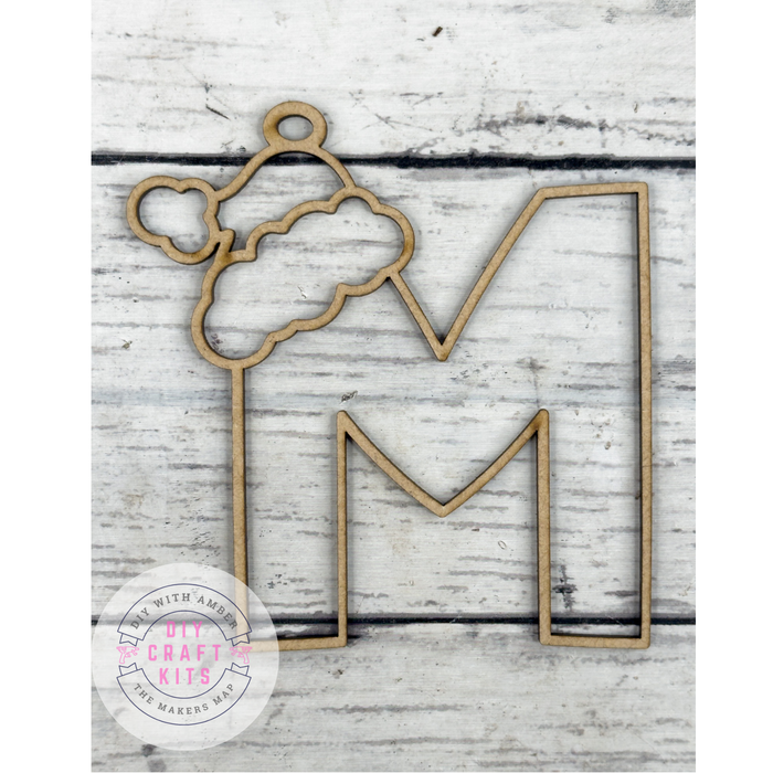 Hollow Letter M Ornament DIY