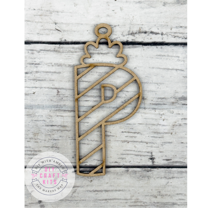 Hollow Letter P Ornament DIY