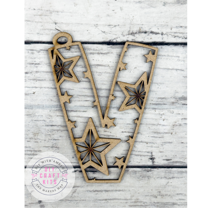 Hollow Letter V Ornament DIY