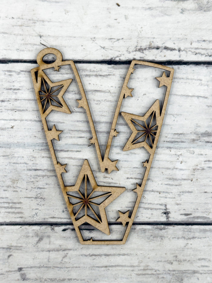 Hollow Letter V Ornament DIY