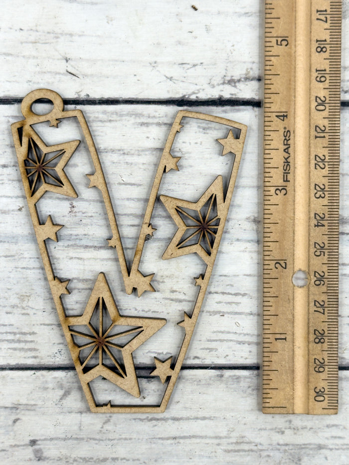 Hollow Letter V Ornament DIY