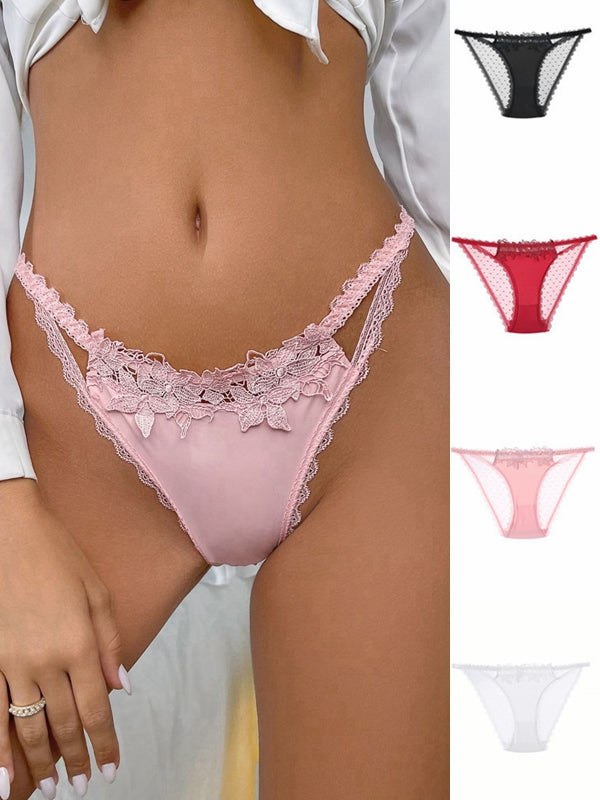 Hollow Out Mesh Dots Panties