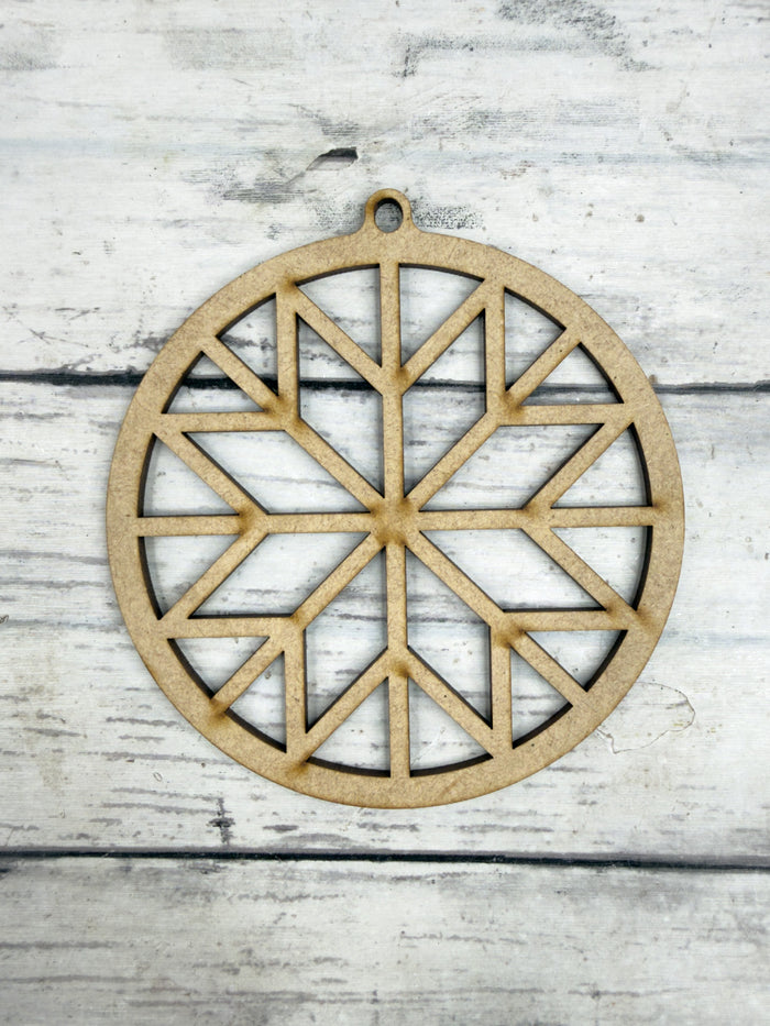 Hollow Round Snowflake Ornament DIY