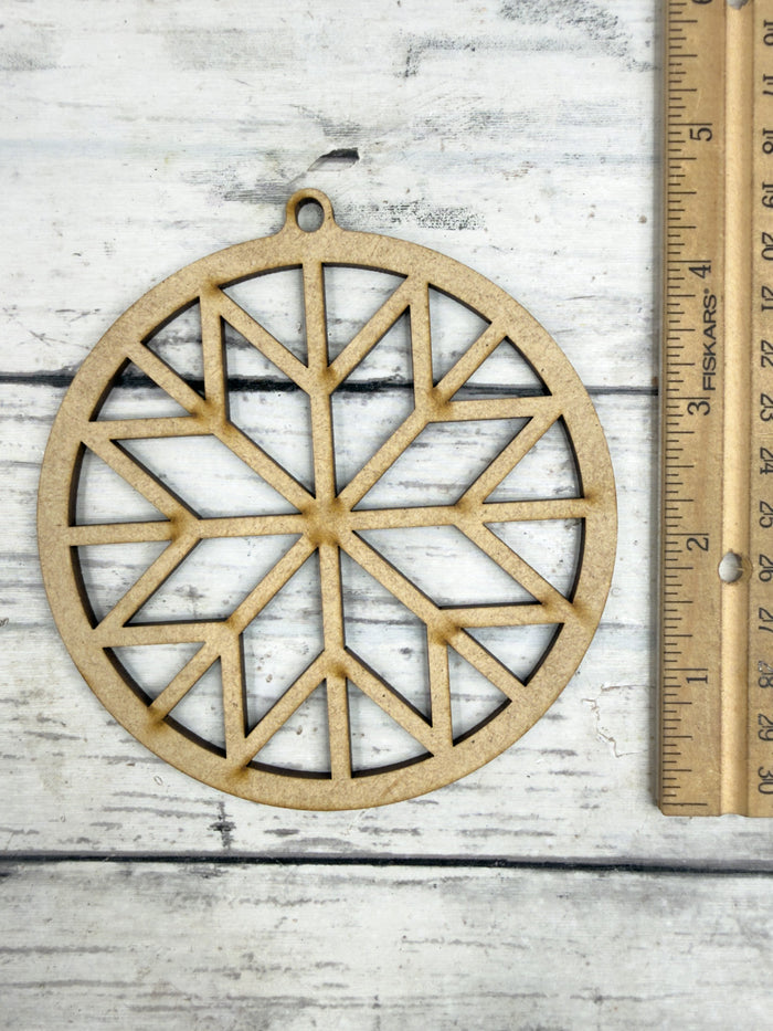 Hollow Round Snowflake Ornament DIY