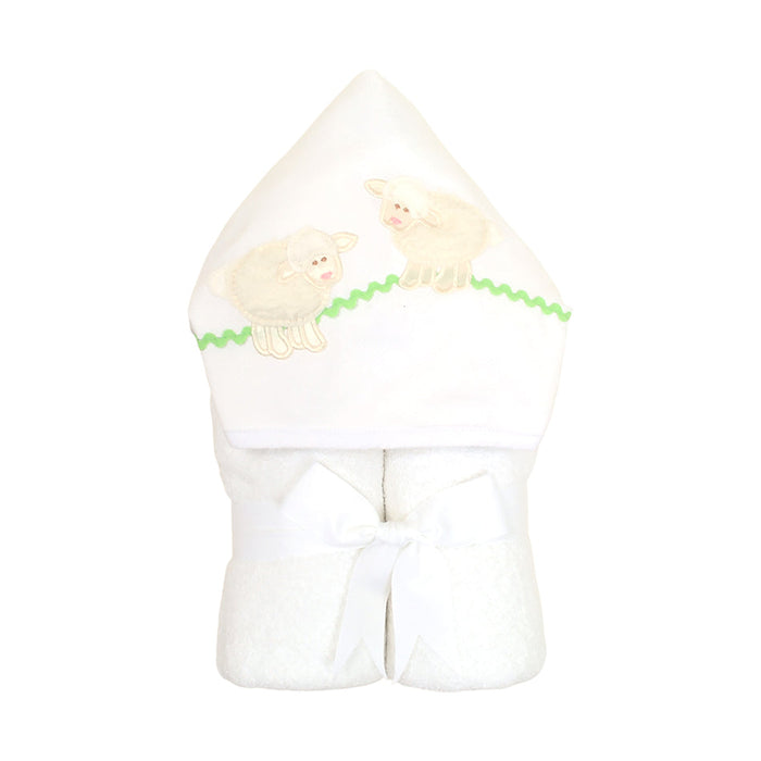 Hooded Towel - White Lamb