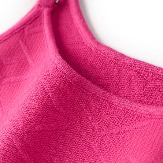 Hot Pink Knit Midi Dress