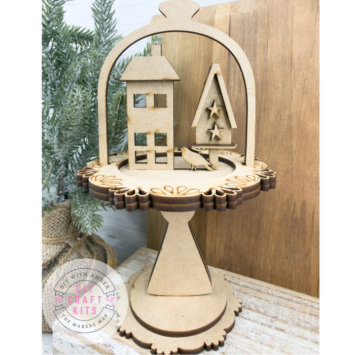 House and Tree Cloche Cake Display Add on Insert Kit