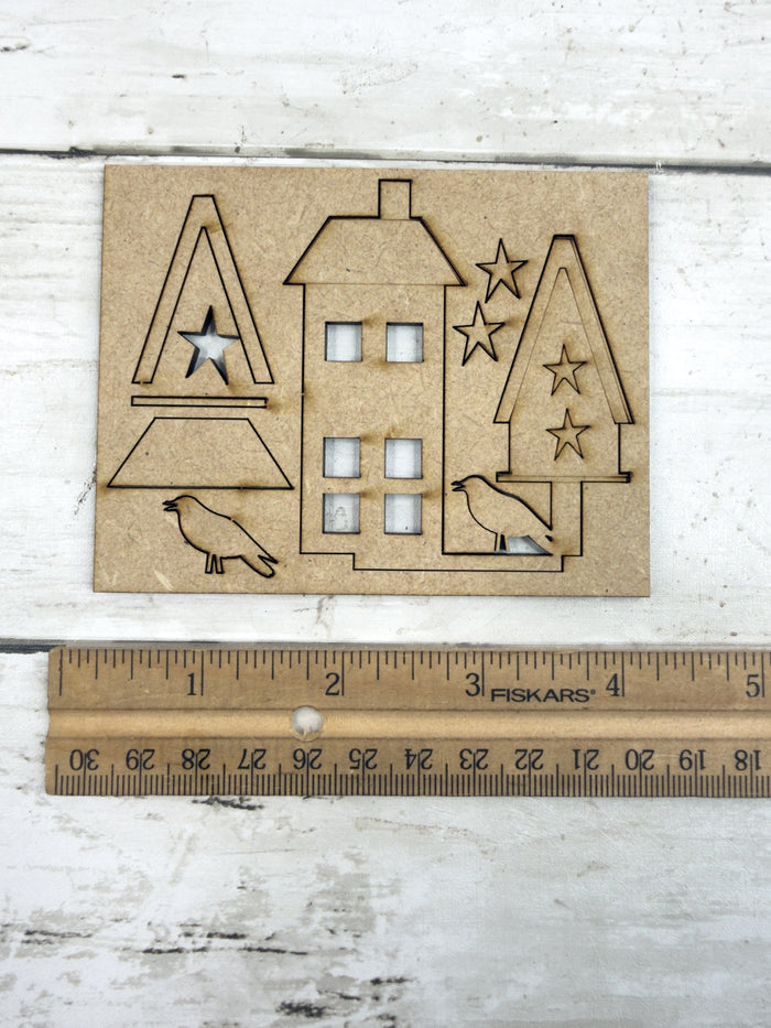 House and Tree Cloche Cake Display Add on Insert Kit