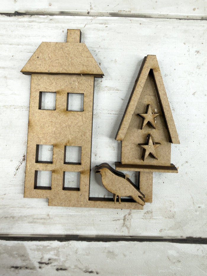 House and Tree Cloche Cake Display Add on Insert Kit