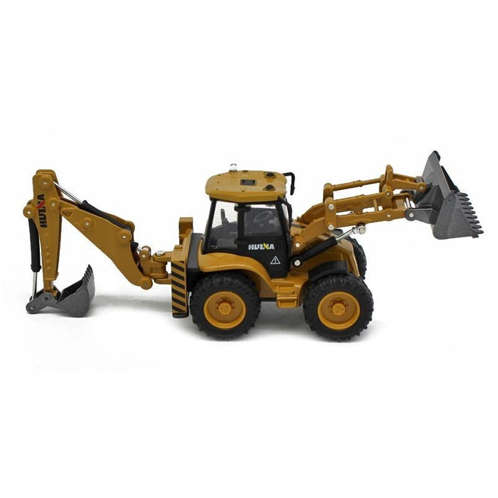 Huina 1:50 Alloy backhoe loader White background 2