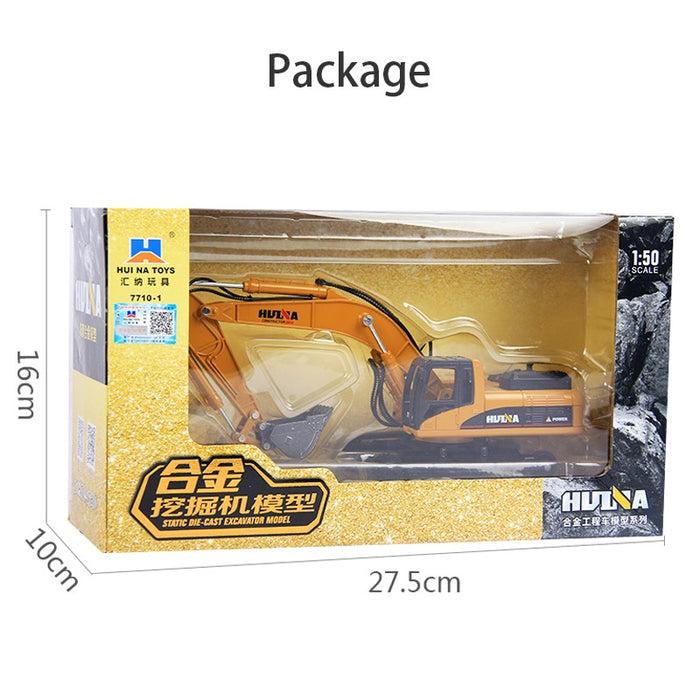 Huina 1710 1:50 Alloy Diecast Excavator in open box