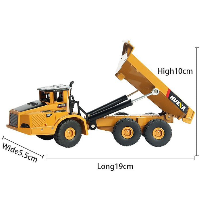 Huina 1712 1:50  Dump Truck size