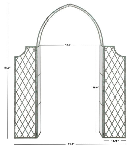 Jaida Iron Arbor in Antique Blue Green