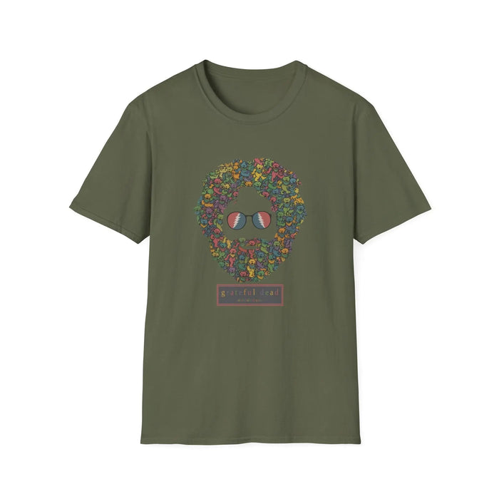 Jerry Garcia Dancing Bears Face - Vineyard Collection T-Shirt