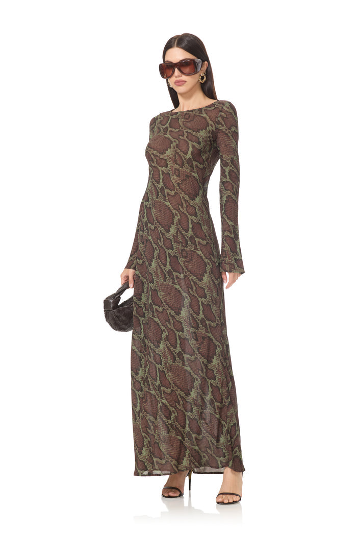 Jetta Dress - Earthen Snake