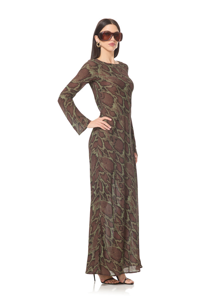 Jetta Dress - Earthen Snake