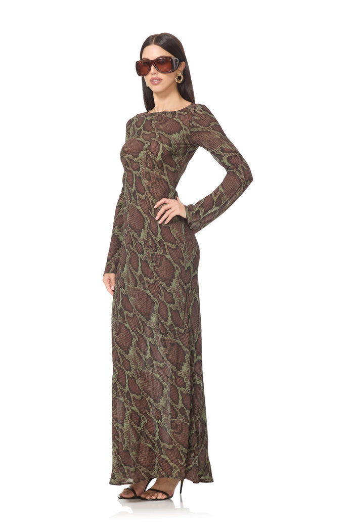 Jetta Dress - Earthen Snake