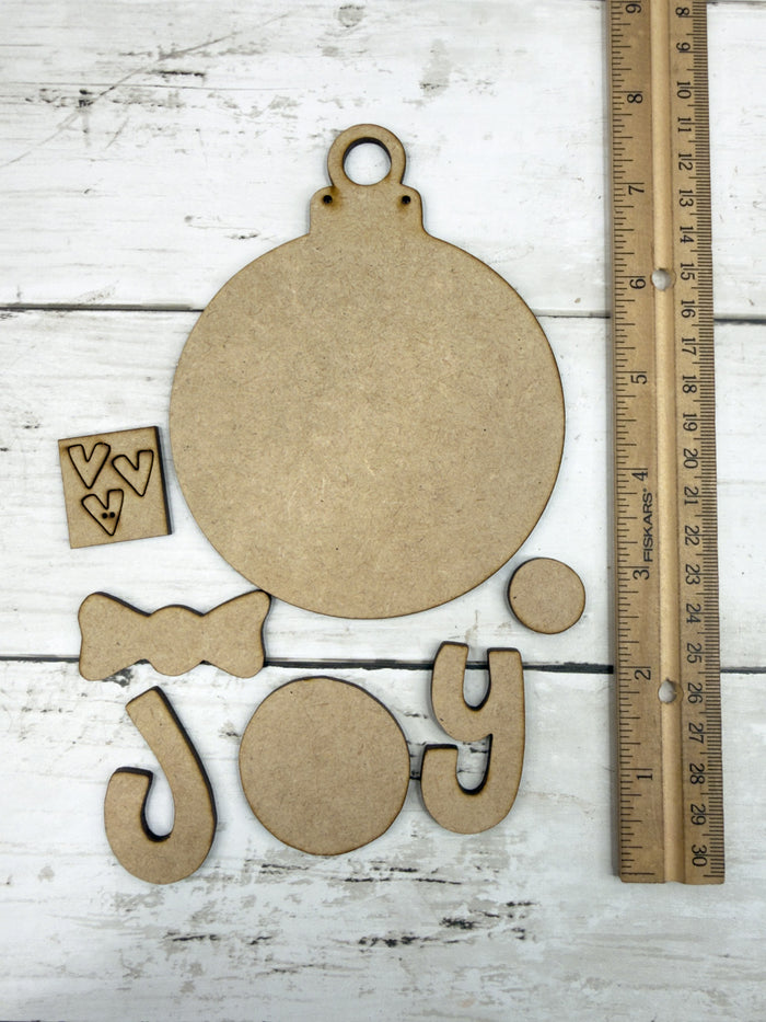 Joy Heart Bow Ornament DIY Kit