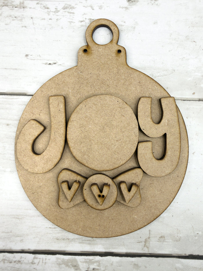 Joy Heart Bow Ornament DIY Kit