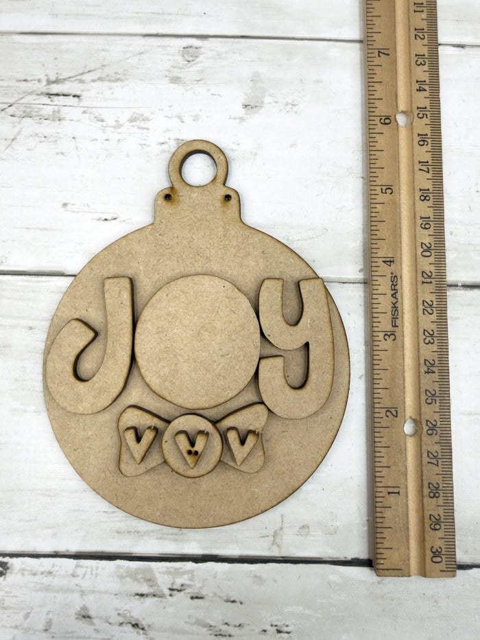 Joy Heart Bow Ornament DIY Kit