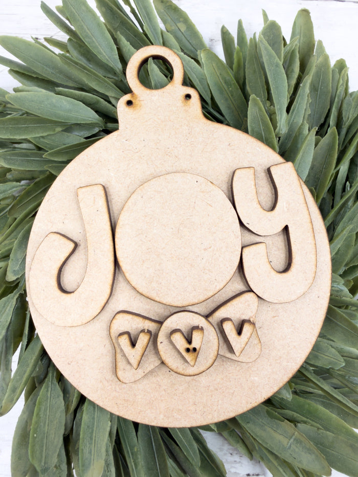Joy Heart Bow Ornament DIY Kit
