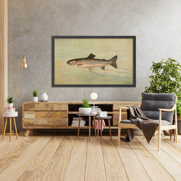 A framed image of