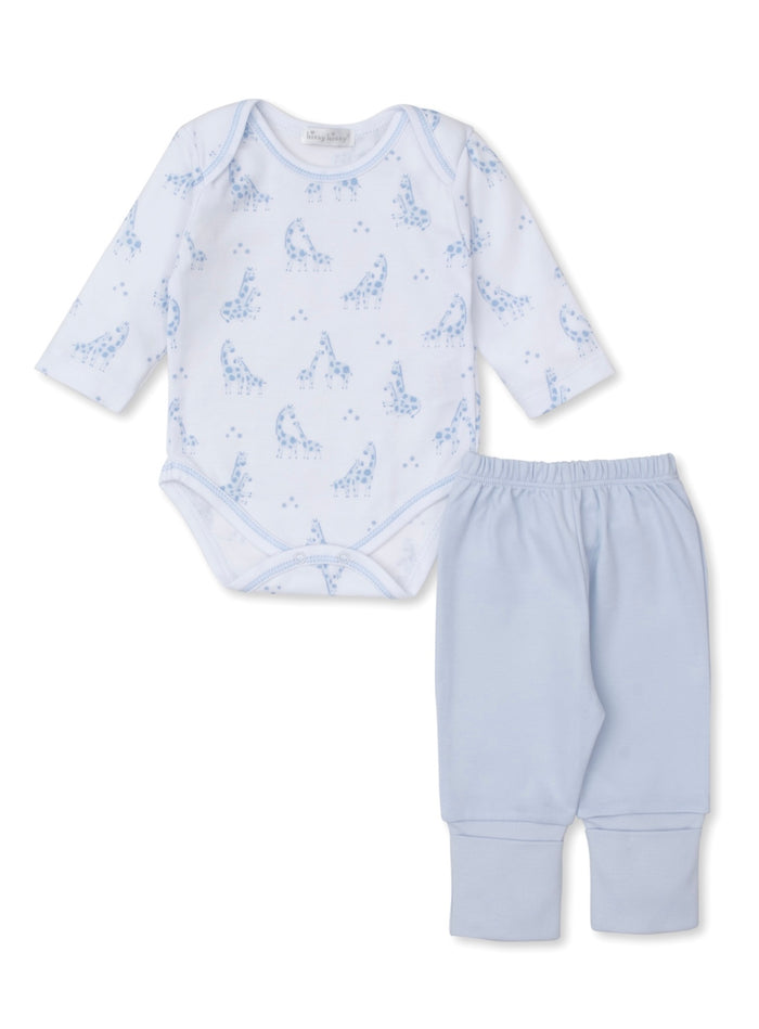 Kissy Kissy - Bodysuit + Pant Set - Blue Giraffe Glee
