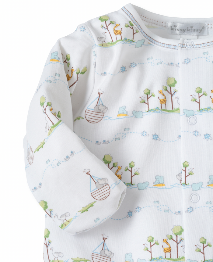 Kissy Kissy - Converter Gown - Noah's Print Blue