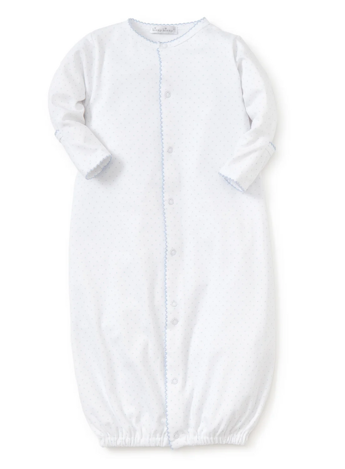 Kissy Kissy - Converter Gown - White with Blue Dots