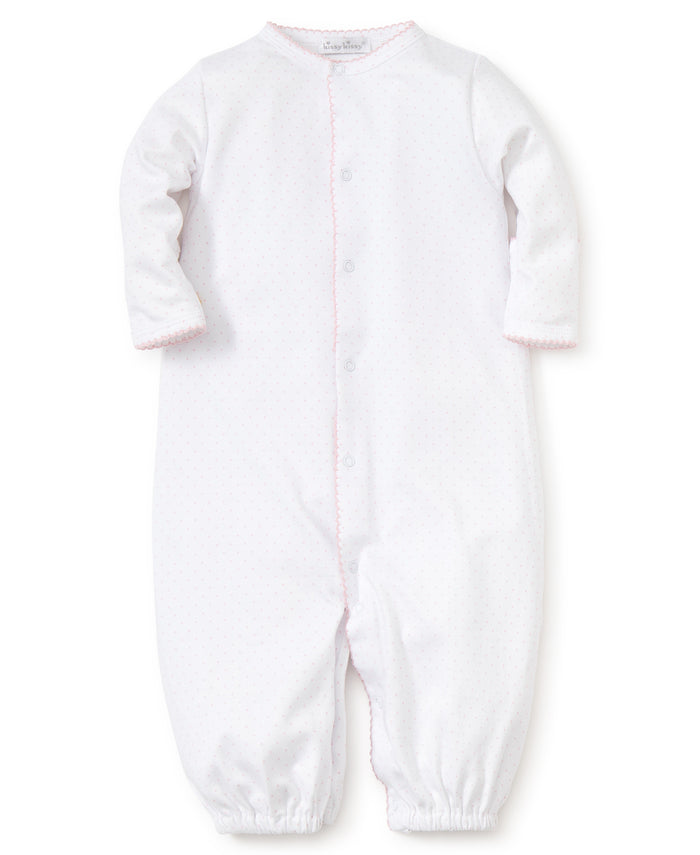 Kissy Kissy - Converter Gown - White with Pink Dots